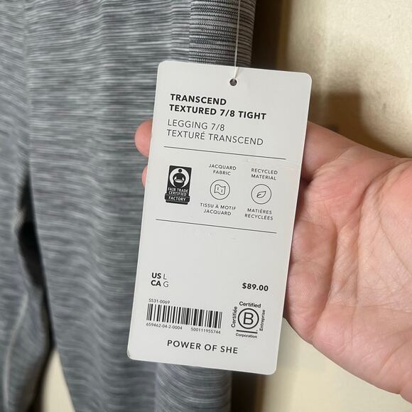 Athleta Transcend Texture 7/8 Gray Leggings - Picture 5 of 6